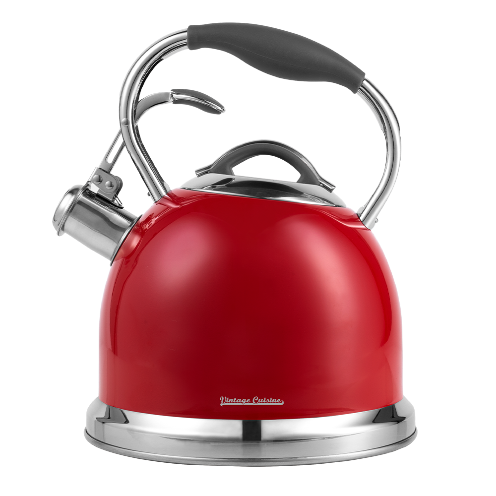 Traditioneller Retro-Wasserkocher mit Pfeife Vintage Cuisine