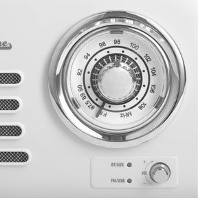 Verchromtes Retro-Radio mit Bluetooth-Lautsprecher von Vintage Cuisine 2.0