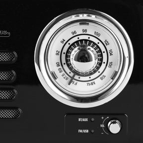 Verchromtes Retro-Radio mit Bluetooth-Lautsprecher von Vintage Cuisine 2.0