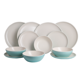 Vintage cuisine ceramic dishes set for 4