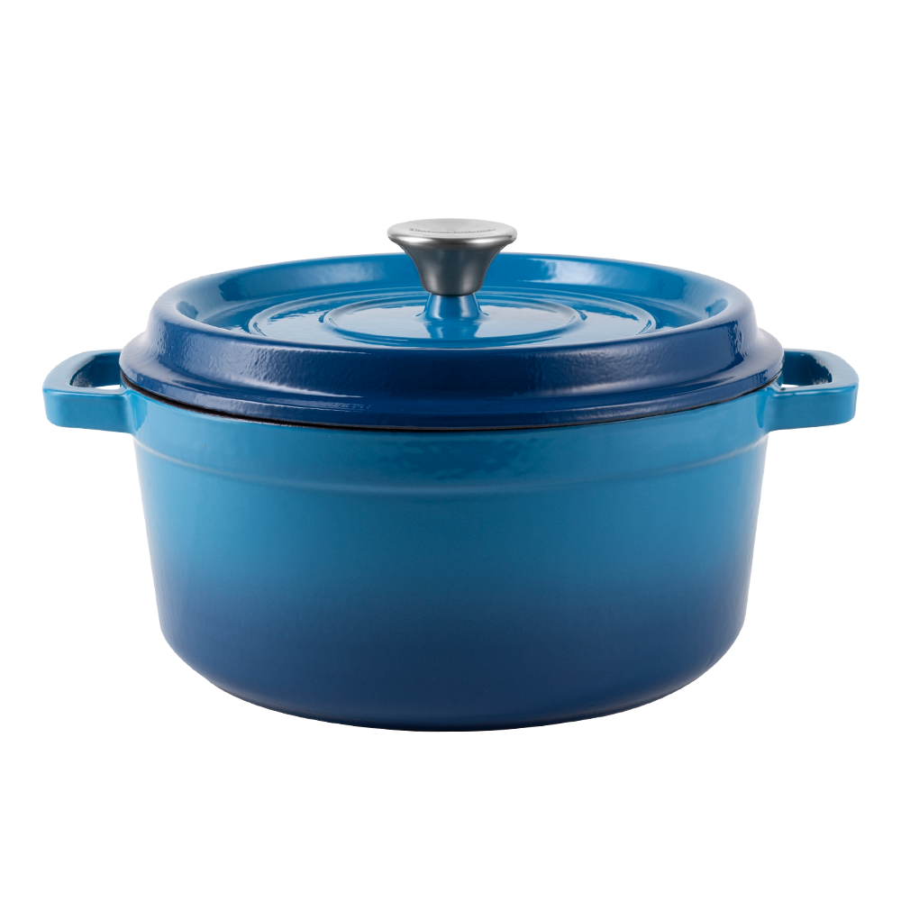 Enameled cast iron pot with lid 2,2L by Vintage Cuisine
