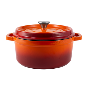 Enameled cast iron pot with lid 2,2L by Vintage Cuisine