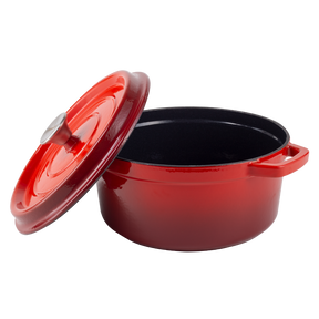 Enameled cast iron pot with lid 2,2L by Vintage Cuisine