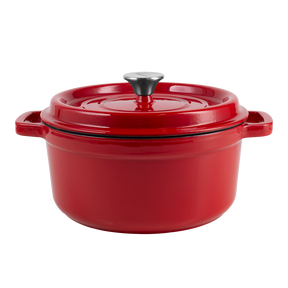 Enameled cast iron pot with lid 2,2L by Vintage Cuisine