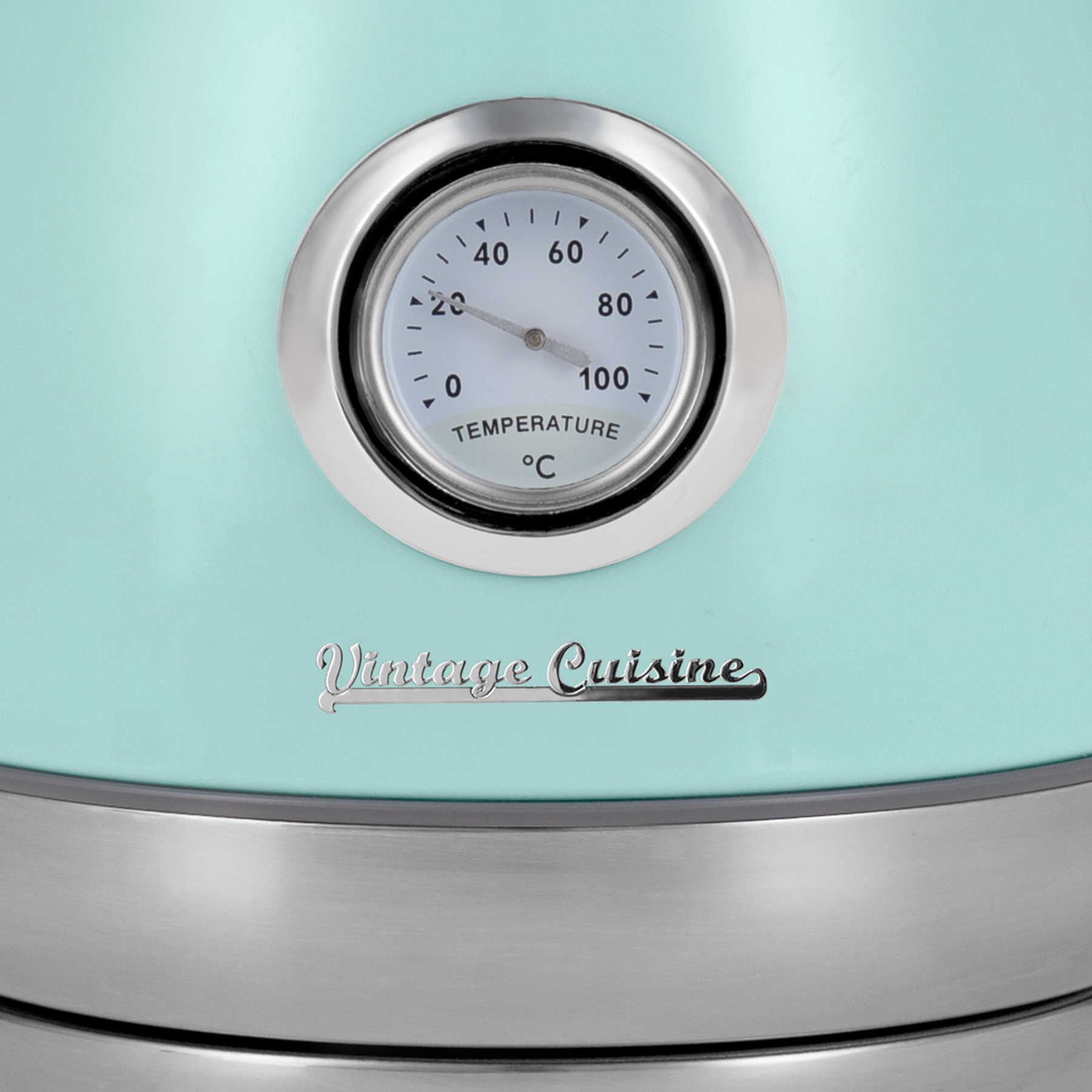 Retro-Wasserkocher mit Thermometer schlank
