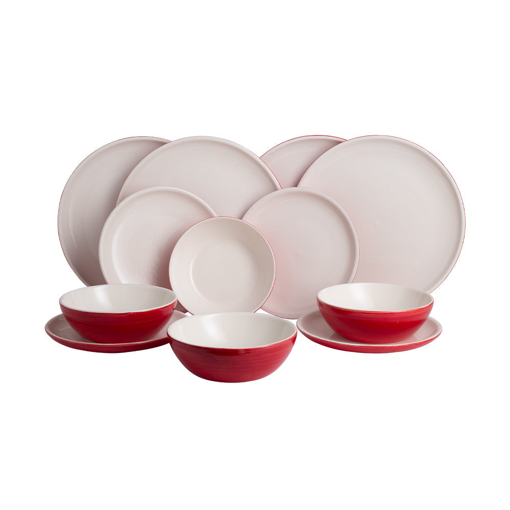 Vintage cuisine ceramic dishes set for 4